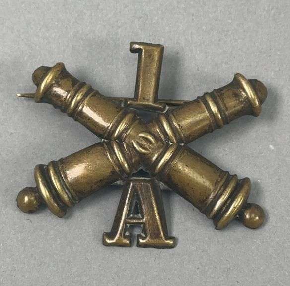 Pre-World War I 1st Artillery Insignia Hat Pin image