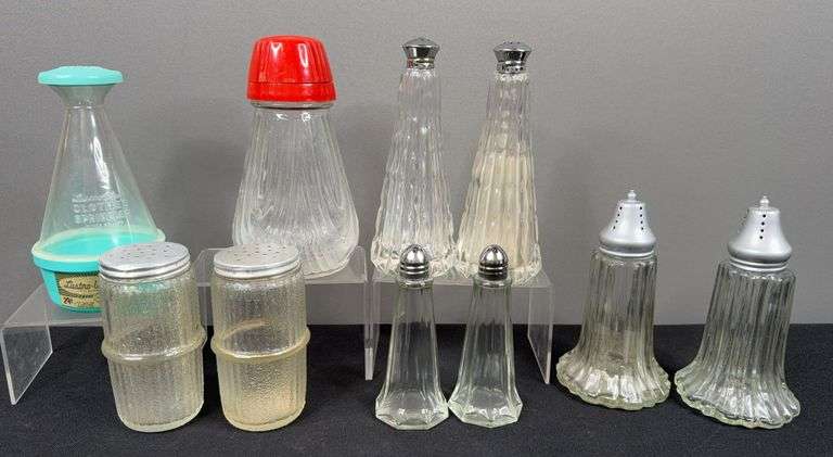 Clear Glass Salt & Pepper Shakers image