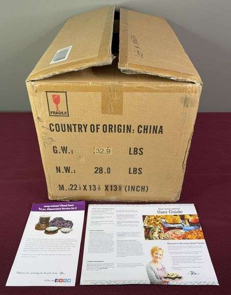 NIB Temp-tations Floral Lace 24 Pc. Dinnerware Service for 8 image