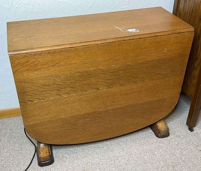 Oak Gate Leg Drop Leaf Table image