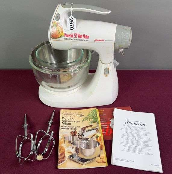 Sunbeam Mixmaster With Manual & Mixing Bowls image