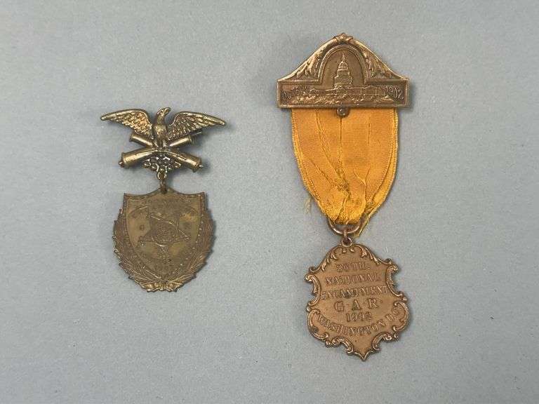 Pair of G.A.R. Washington D.C. 36th Encampment Badges 1902 image