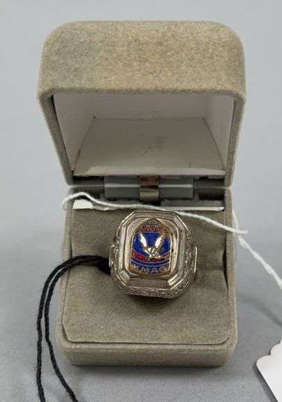 1948 KMAG Class Ring Silver Size 8.5 image