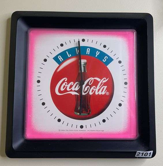 Vintage “Always Coco-cola” Square Clock image