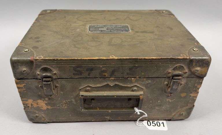 Signal Corps U.S. Army Remote Control Unit RM-21-C Serial Number 3465 Wooden Case image