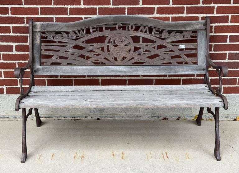Wooden Welcome Bench image