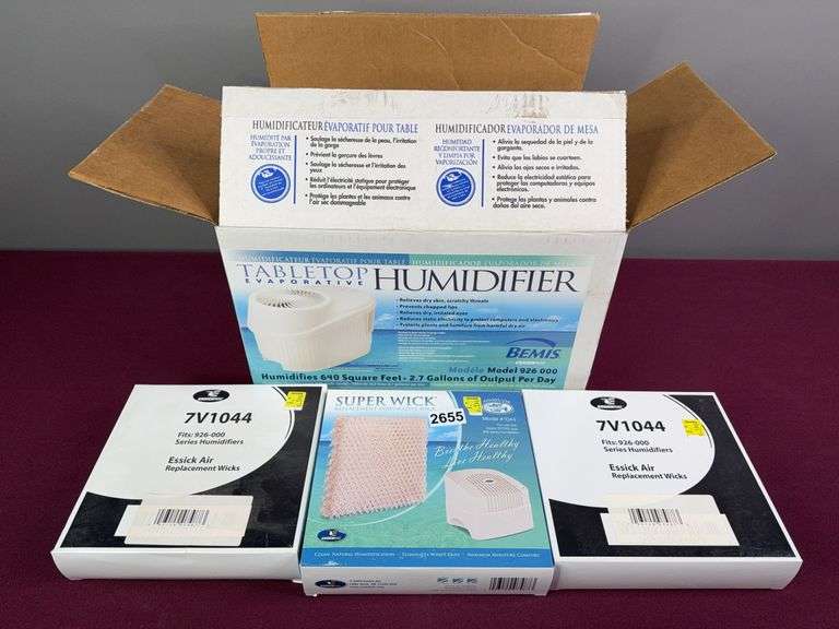 (3) Replacement Evaporative Wicks & Table Top Evaporative Humidifier image