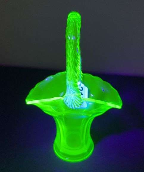Uranium Glass Basket image