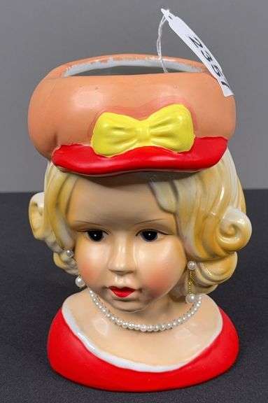 Nippon Hand Painted Lady Head Vase image