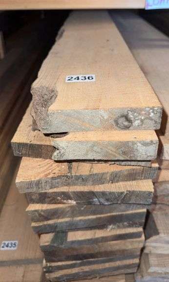 Stack of (38) Hard Wood, Rough Cut, Red Oak Boards image