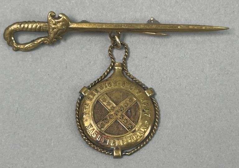 Nashville Tennessee C73 Union UCV 1897 Sword Badge image