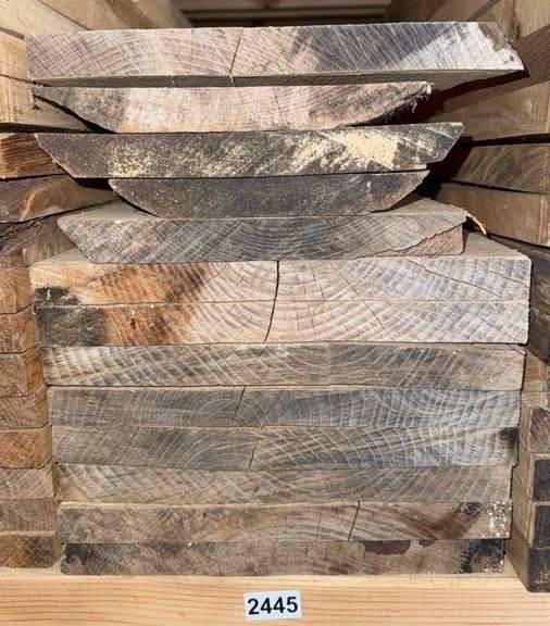 Stack of (13) Hard Wood, Rough Cut, Ash Boards image