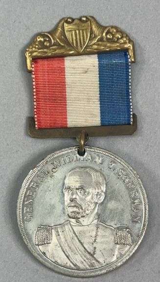Silver Anniversary of the Guard Detroit Michigan 1891 General William T. Sherman Medal image