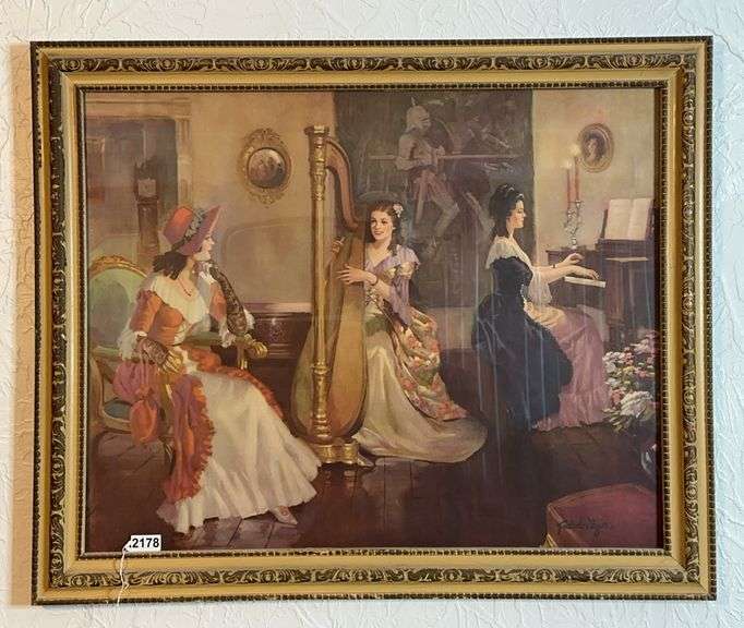 (3) Vintage Framed Pictures image