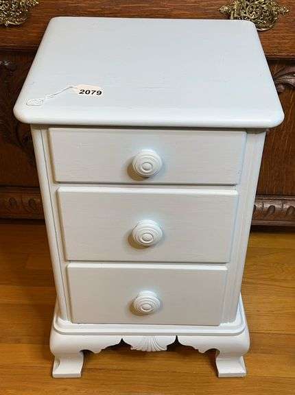 Light Blue Three Drawer Night Stand image