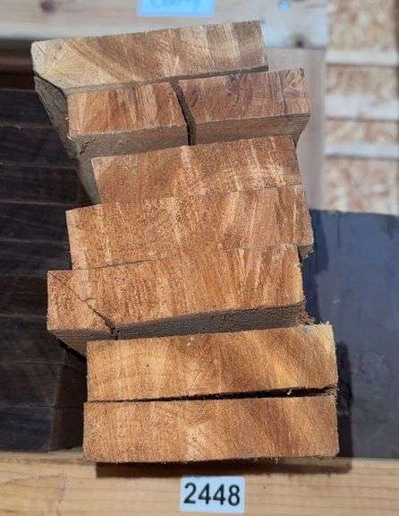Stack of (7) Hard Wood, Rough Cut, Cherry Boards image