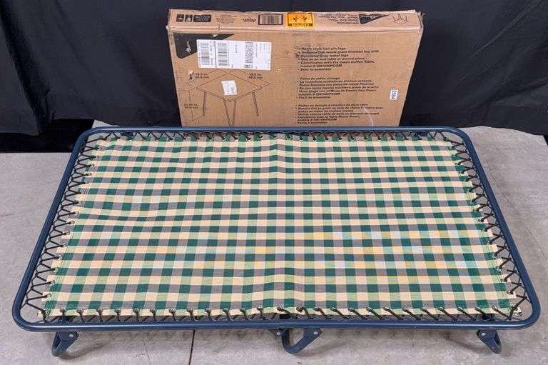 NIB Hair Pin Leg Table with Sonoma Oak Top and Folding Lounger image