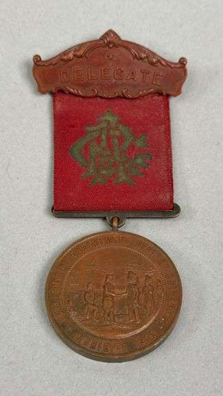 G.A.R. Marietta Ohio 37th Annual Encampment 1903 Delegate Medal image