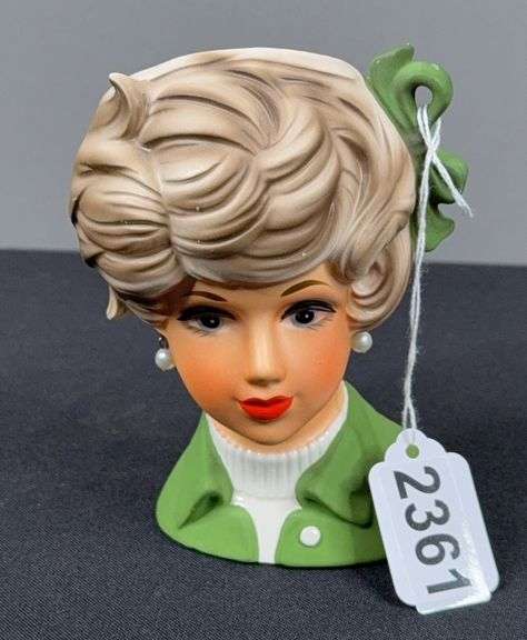 Vintage NapcoWare Lady Head Vase image