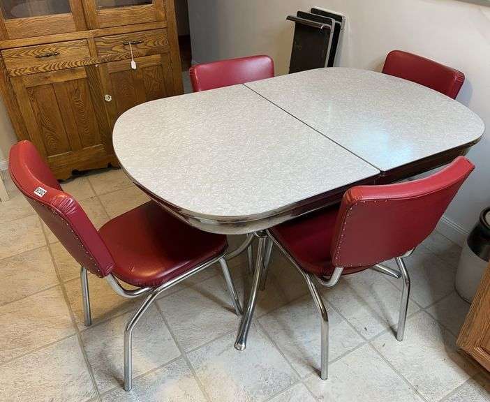 MCM Kitchen Table and (4) Matching Chairs image