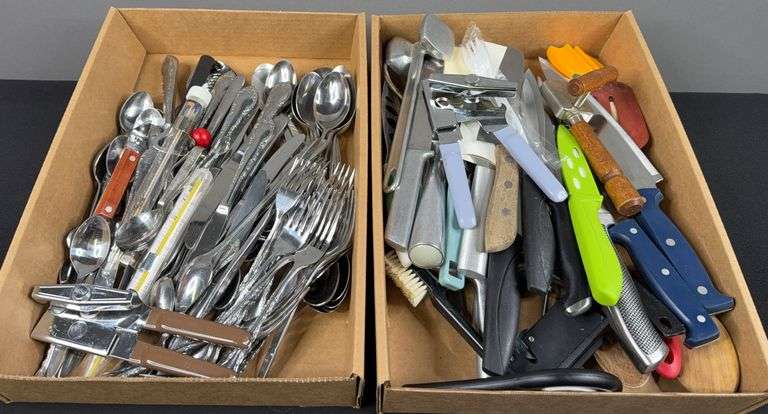 Forks, Spoons, Knives, Spatulas, & Misc Kitchen Utensils image