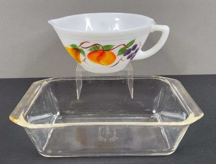 Pyrex Bread Pan & “F” Oven Ware Mixing Bowl image