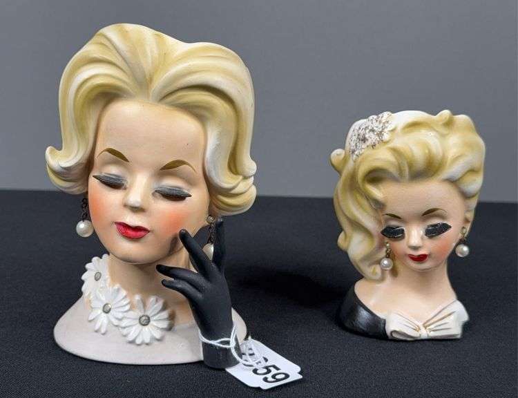 NapcoWare & Misc Lady Head Vase image