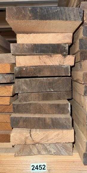 Stack of (11) Hard Wood, Rough Cut, Red Oak Boards image