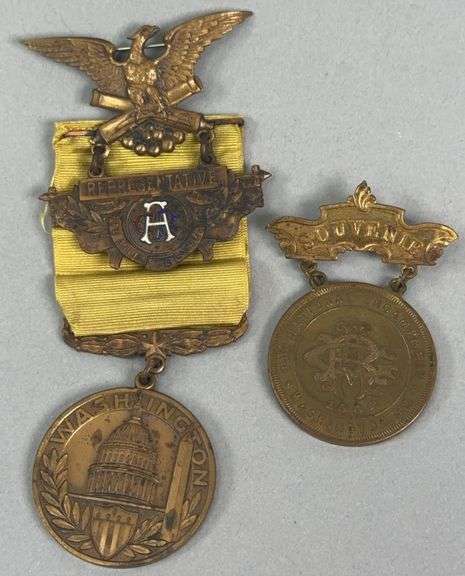 Pair of Washington D.C. G.A.R. National Encampment Souvenir Badges image