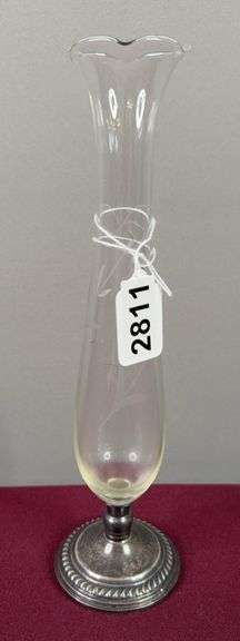 Weighted Sterling Bud Vase image