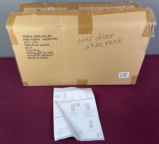 NIB Over The Door Shoe Rack X2 image