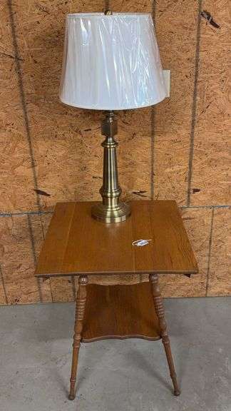 Ball & Claw Table w/ Brass Lamp image