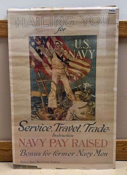1973 Navy Pay-Raised Recruiting Poster United States Navy image