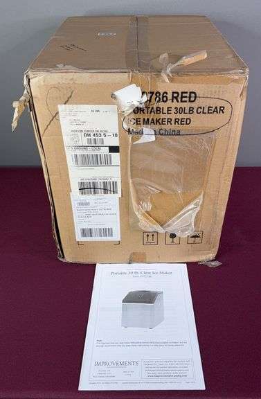 NIB Portable 30 lb. Clear Ice Maker image
