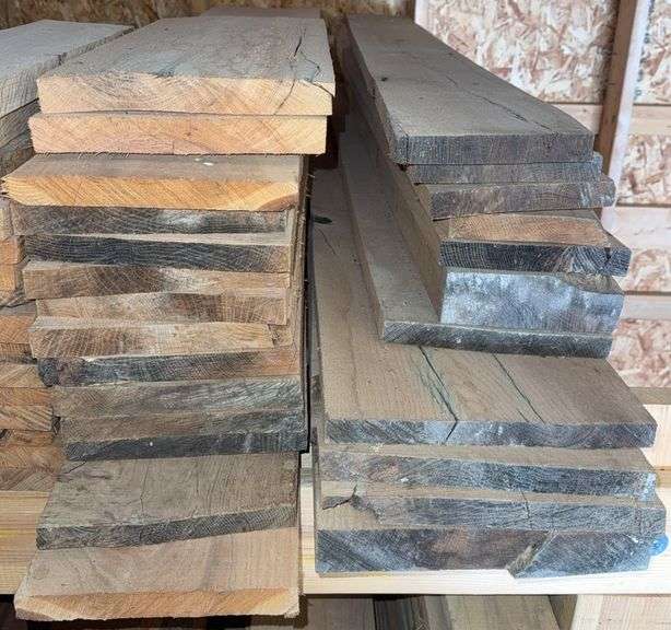 (25) Various Sized Hardwood, Rough Cut, Red Oak Boards image