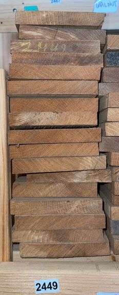 Stack of (17) Hard Wood, Rough Cut, Red Oak Boards image