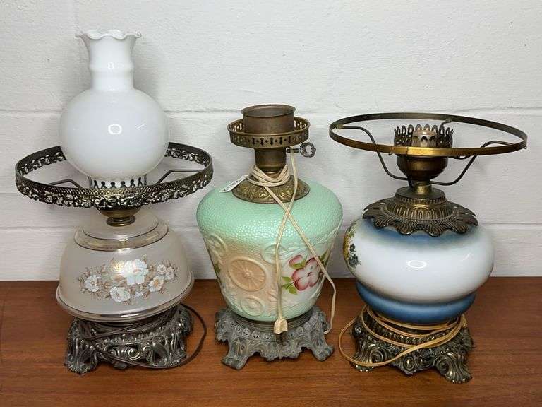 (3) Vintage Lamps Missing Parts image