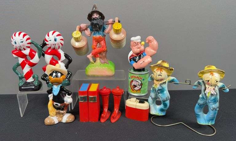 Popeye, Scarecrow, & Misc Salt & Pepper Shakers image