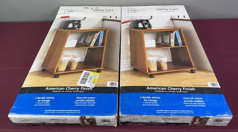 NIB Mainstays Rolling Utility Carts X2 image