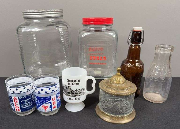 Pair of Apollo 13 Glass Cups & Assorted Glassware image