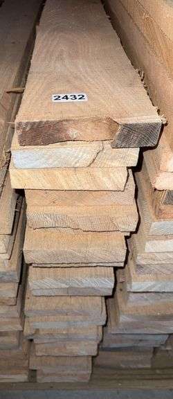 Stack of (26) Hard Wood, Rough Cut, Red Oak Boards image