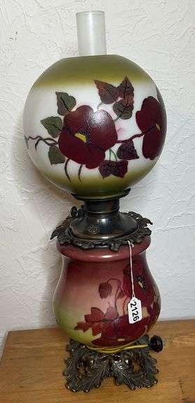 Antique Gone With The Wind Parlor Lamp image