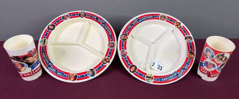 1981 Dukes of Hazzard Lunch Dishes image