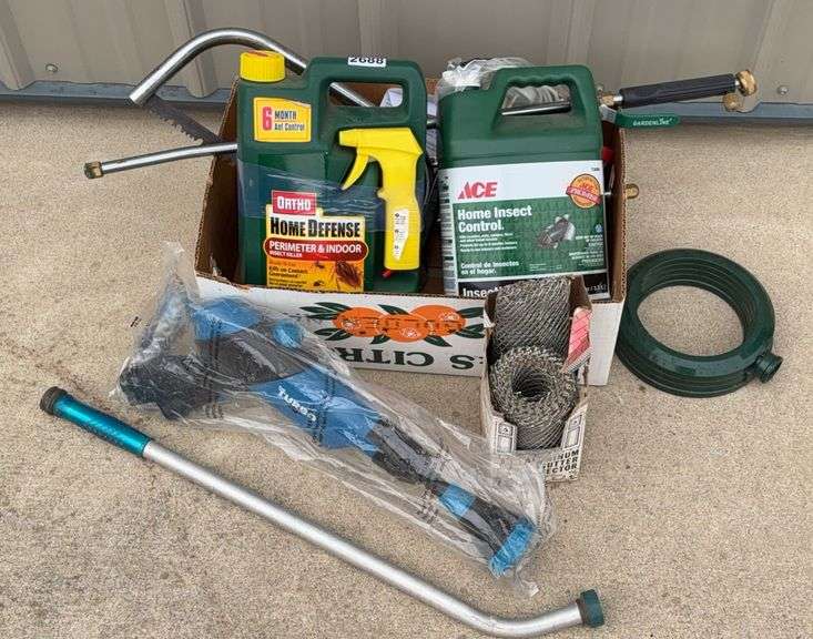 (2) New Jugs of Insect Killer, New Spray Hose Attachment & Misc. Outdoor Appliances image