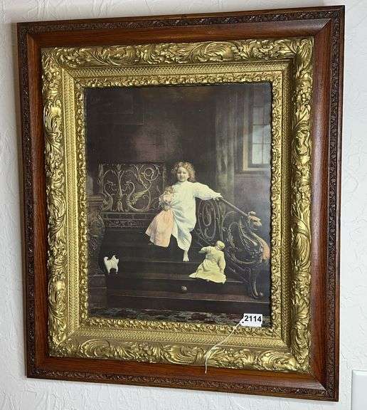 Antique Little Kid Picture & Picture Frame image