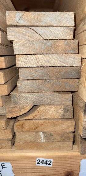 Stack of (11) Hard Wood, Rough Cut, White Oak Boards image