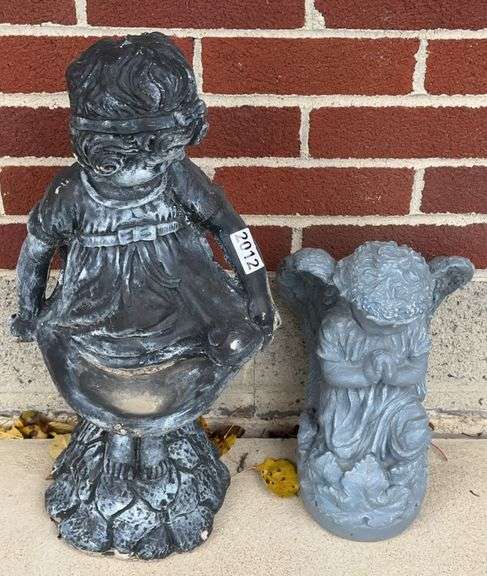 Angel & Little Girl Garden Statues image