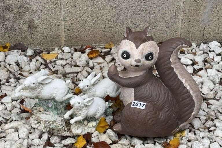 Squirrel & Rabbits Garden Decoration image