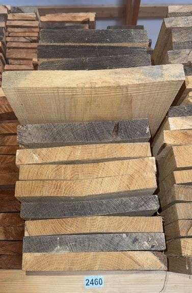 Stack Of (13) White Oak, Rough Cut, Hardwood Boards image