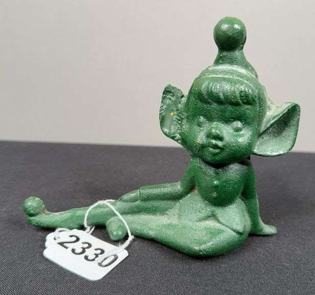 Cast Iron Elf Doorstop Christmas Decor image